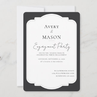 Modern Engagement Invitation