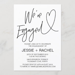Modern Engagement Invitation