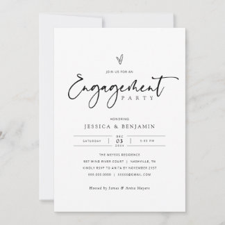 Modern Engagement Party Invitation