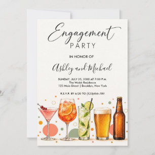 Modern Engagement Party Invitation