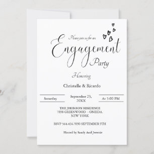 Modern Engagement Party Invitation, engament party Invitation