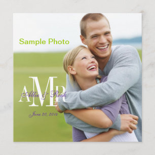 Modern Engagement Photo Wedding Invitation