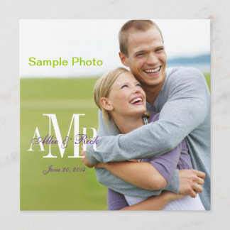 Modern Engagement Photo Wedding Invitation