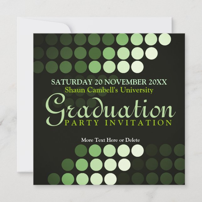 Modern Environment (Green) Graduation Invitation (Front)