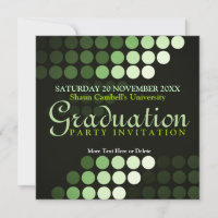 Modern Environment (Green) Graduation Invitation
