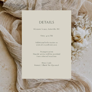 Modern Estate Details Card Elegant Minimalist