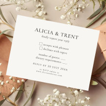 Modern Estate RSVP Card | Minimalist Elegant