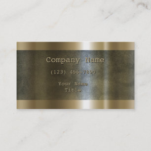 Modern Etched Metalic Gold Business Card