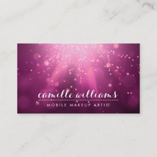 MODERN ETHEREAL BOKEH whimsical magic plum pink Business Card