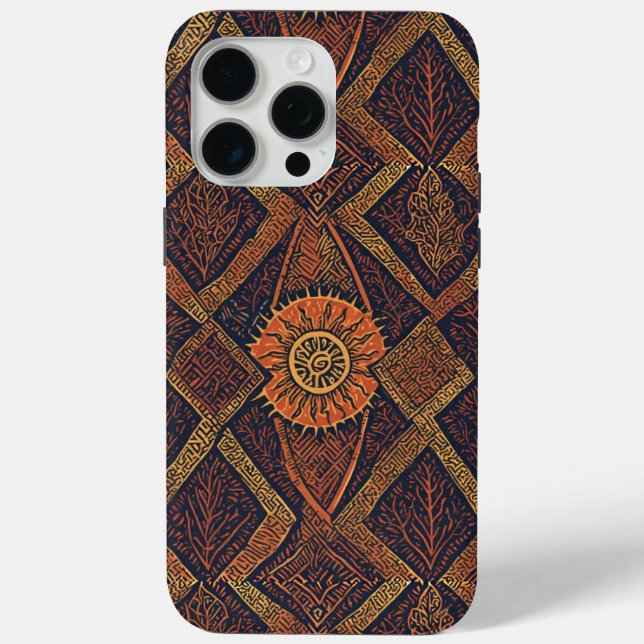 Modern Ethnic Batik-Inspired Pattern Case-Mate iPhone Case (Back)