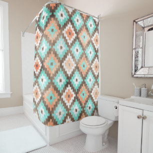 Modern Ethnic Kilim Mosaic Pattern Watercolor