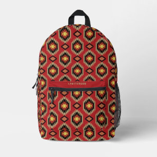 Modern Ethnic Pattern Personalized Name Printed Backpack