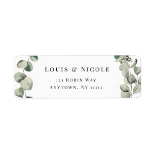 Modern Eucalyptus Classic Return Address Label