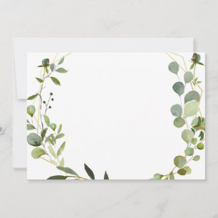 Modern Eucalyptus Foliage Geometric Frame Card