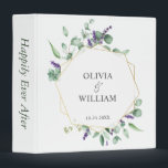 Modern Eucalyptus Geometric Frame Floral Wedding Binder<br><div class="desc">Modern Eucalyptus Geometric Frame Floral Wedding 3 ring binder. 
Customizable floral binder featuring watercolor hydrangeas,  peonies,  anemones and foliage. This floral binder will be perfect for personal use and an event like weddings,  bridal showers and baby showers.</div>