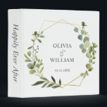 Modern Eucalyptus Geometric Frame Floral Wedding Binder<br><div class="desc">Modern Eucalyptus Geometric Frame Floral Wedding 3 ring binder. 
Customizable floral binder featuring watercolor hydrangeas,  peonies,  anemones and foliage. This floral binder will be perfect for personal use and an event like weddings,  bridal showers and baby showers.</div>