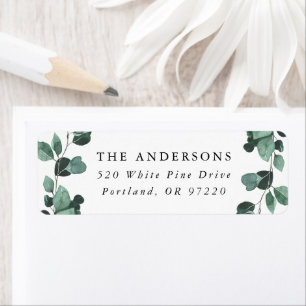 Modern Eucalyptus Greenery Adresse de retour
