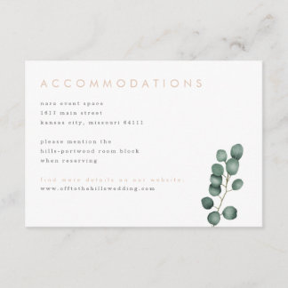 Modern Eucalyptus Greenery Details Card