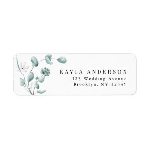 Modern Eucalyptus Greenery Mariage Adresse de reto