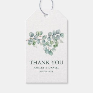 Modern Eucalyptus Greenery Thank You Wedding Gift Tags