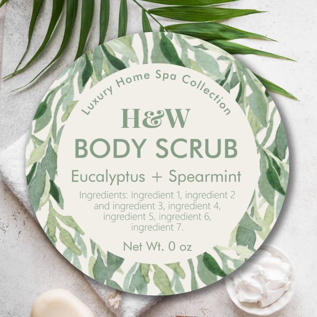 Modern Eucalyptus Leaves Botanical Product Label (Modern Eucalyptus Leaves Botanical Product Label)