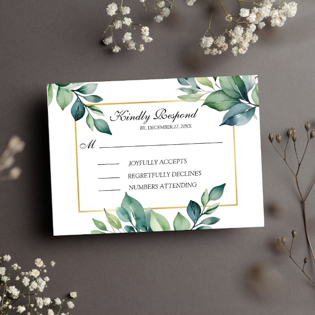 Modern Eucalyptus Leaves Islamic Muslim Invitation (Creator Uploaded)