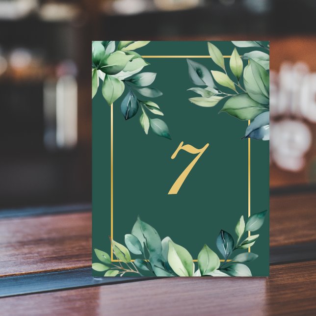 Modern Eucalyptus Leaves QR code Muslim Wedding Table Number (Creator Uploaded)