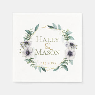 Modern Eucalyptus Personalized Paper Napkin