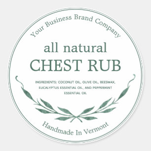 Modern Eucalyptus Rub Salve Ointment Label