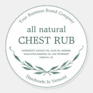 Modern Eucalyptus Rub Salve Ointment Label