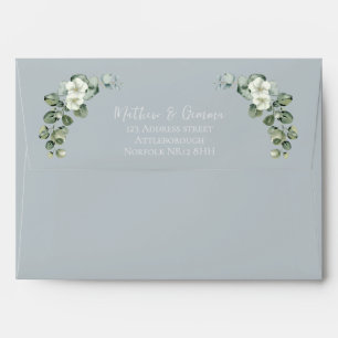 ~Modern Eucalyptus Wedding Envelope