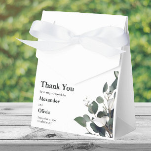 Modern Eucalyptus Wedding Favor Box