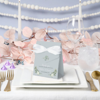 Modern eucalyptus Wedding Tent Favor Box