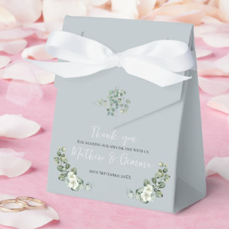 Modern eucalyptus Wedding Tent Favor Box