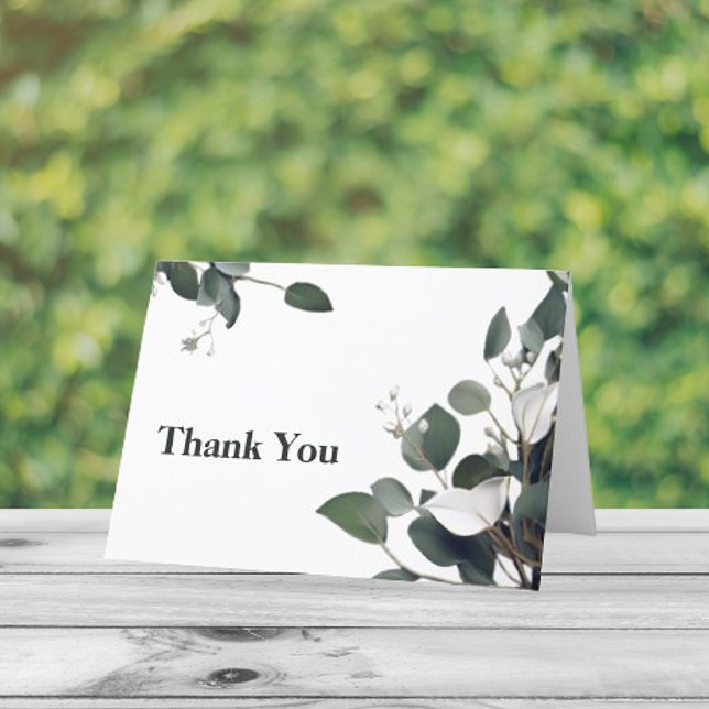 Modern Eucalyptus Wedding Thank You Card (Modern Eucalyptus Wedding Thank You Card)