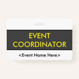 Modern "EVENT COORDINATOR" Badge