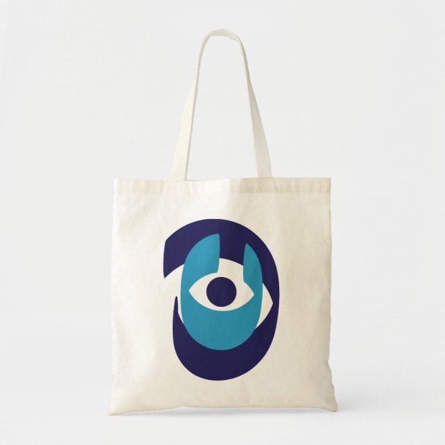 Modern Evil Eye Tote Bag – Protective Nazar Amulet (Front)