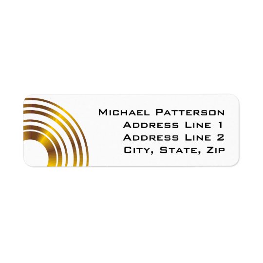 Modern Executive Circles Business Professional Return Address Label