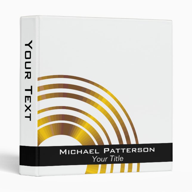 Modern Executive Circles Professional Personalized Binder (Front/Spine)