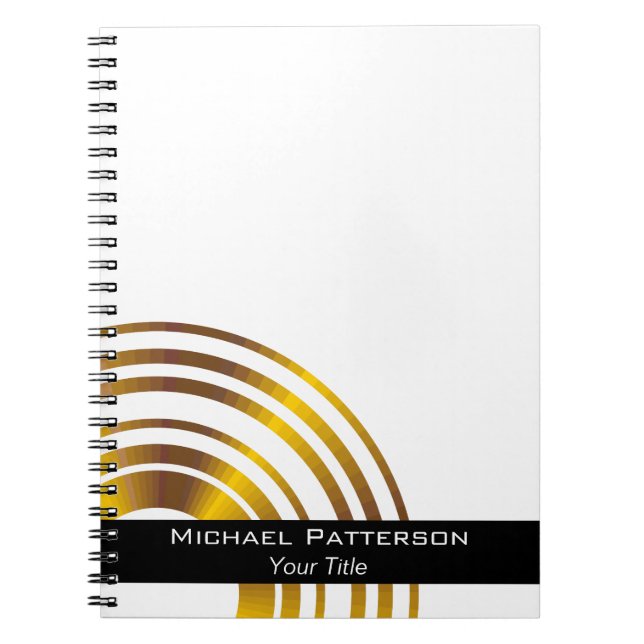 Modern Executive Circles Professional Personalized Notebook (Front)
