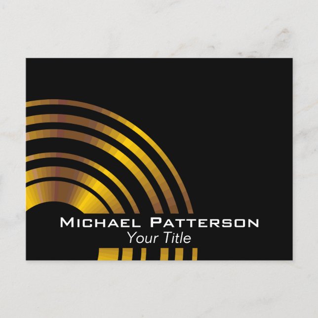 Modern Executive Circles Professional Personalized Postcard (Front)
