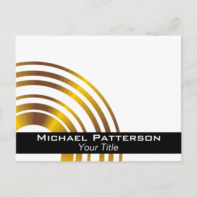 Modern Executive Circles Professional Personalized Postcard (Front)