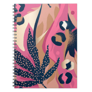 Modern exotic pattern with leopard skin. Creative  Notebook