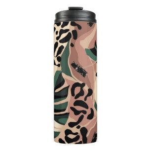 Modern exotic pattern with leopard skin. Creative Thermal Tumbler