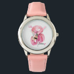 Modern Exotic Pink Let's Flamingo Watercolor   Watch<br><div class="desc">Modern Exotic Pink Let's Flamingo Watercolor</div>