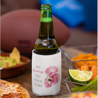 Modern Exotic Pink Watercolor Flamingo With Quote