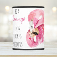 Modern Exotic Pink Watercolor Flamingo With Quote