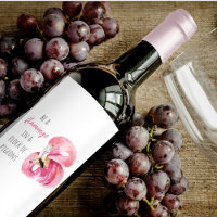 Modern Exotic Pink Watercolor Flamingo With Quote