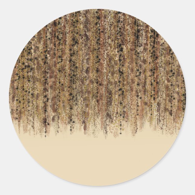 Modern Exotic Safari Abstract Glam Print Classic Round Sticker (Front)