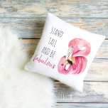 Modern Exotic Stand Tall And BE Fabulous Flamingo Outdoor Pillow<br><div class="desc">Modern Exotic Stand Tall And BE Fabulous Flamingo</div>